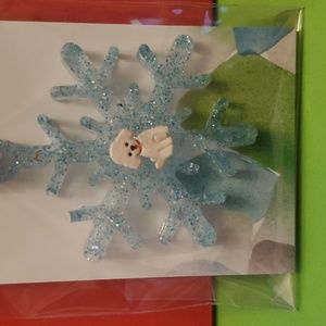 Handcrafted  Resin Christmas tree ornament poodle